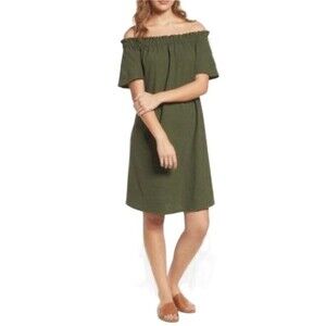Off shoulder army green dress size small